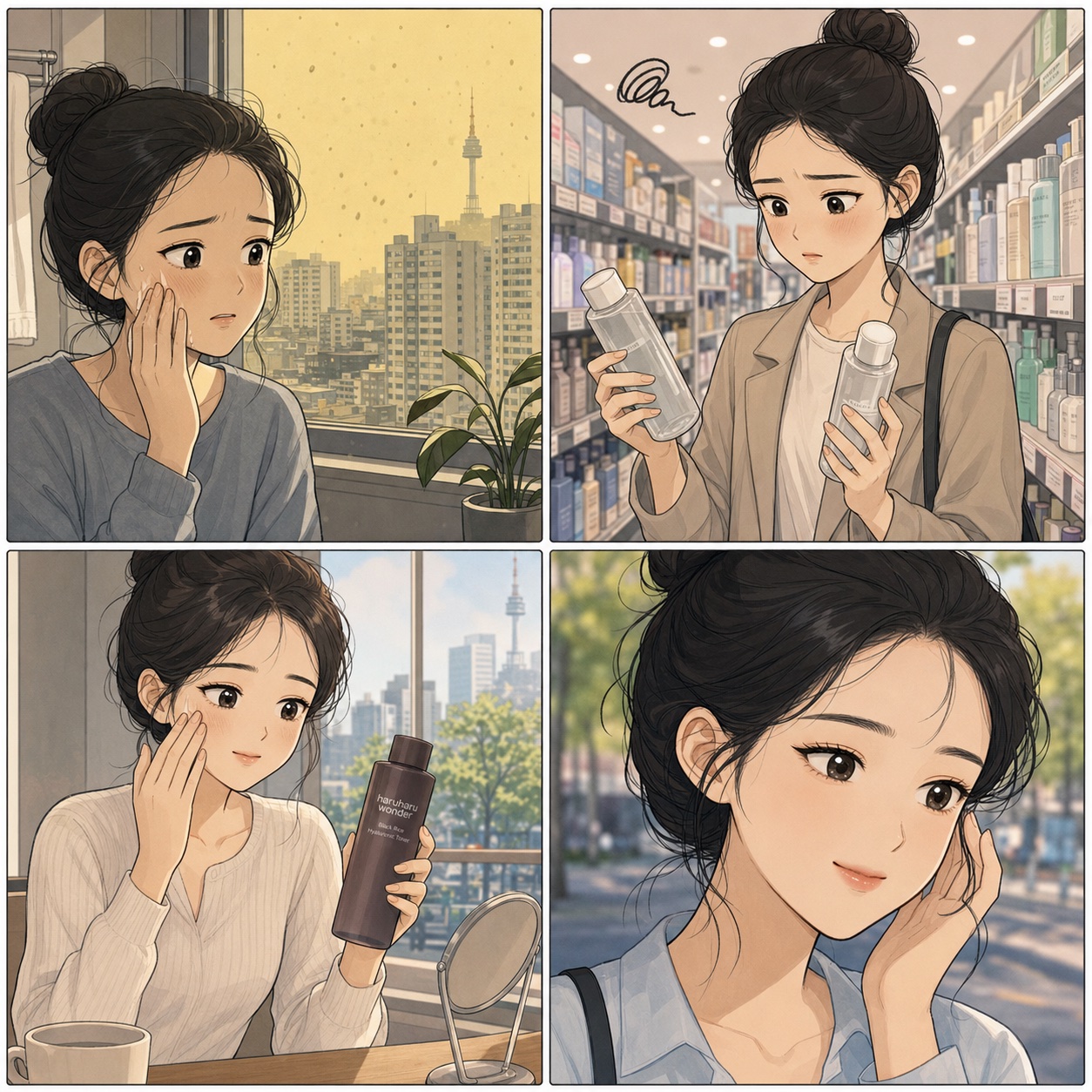 Haruharu Wonder Black Rice Toner Review: Is It Good for Dehydrated Skin? webtoon story thumbnail
