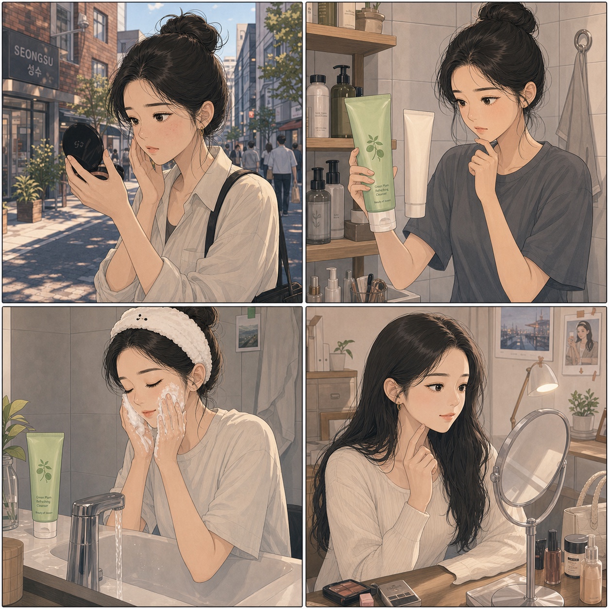 Beauty of Joseon Green Plum Cleanser Review: Better for Morning or Night? webtoon story thumbnail